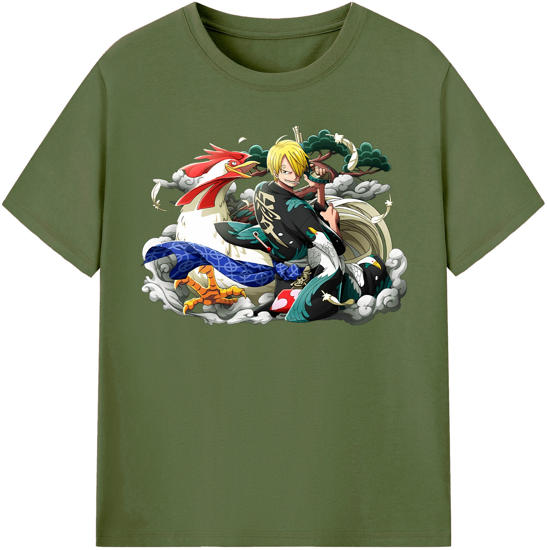ワンピース サンジ ONE PIECE Sanji 綿100％半袖Tシャツ（フロントプリント）